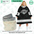 Los Angeles Kings black Hoodie Blanket