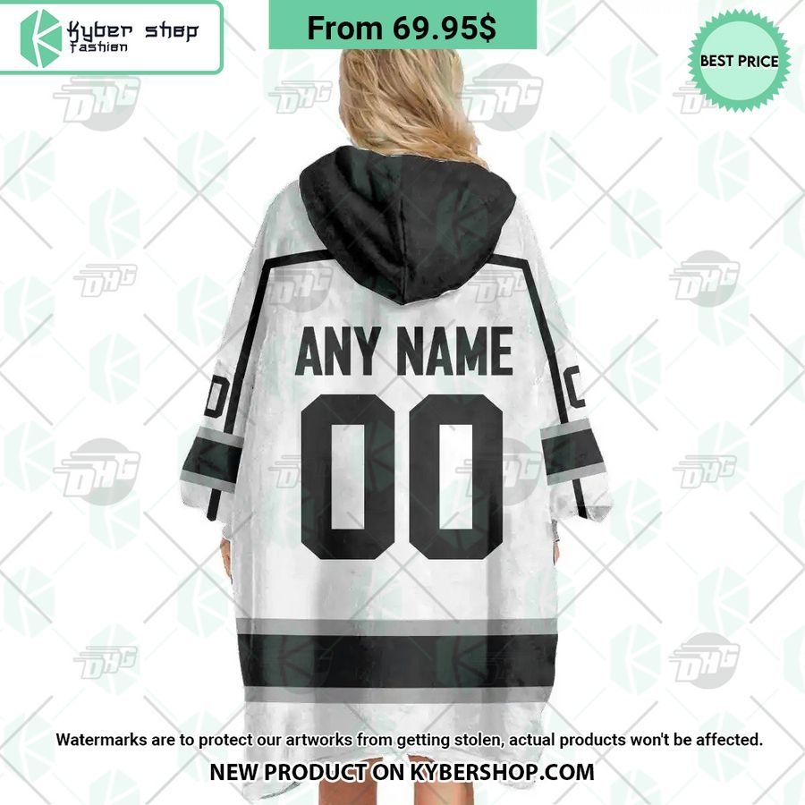 Los Angeles Kings white Hoodie Blanket