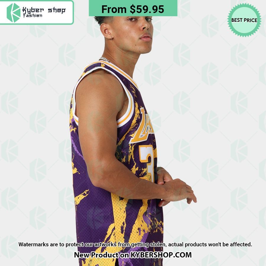 Los Angeles Lakers Shaquille O Neal 34 Marble Purple Basketball Jersey