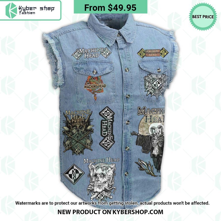 Machine Head Sleeveless Denim Jacket
