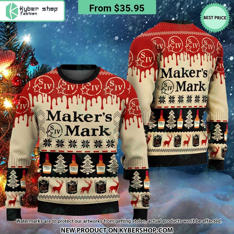 Makers Mark Christmas Sweater