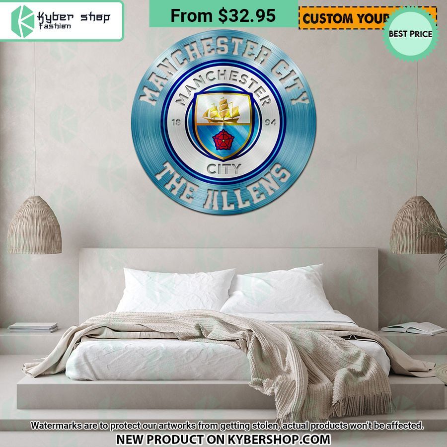 Manchester City CUSTOM Metal Sign