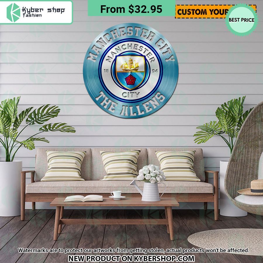 Manchester City CUSTOM Metal Sign