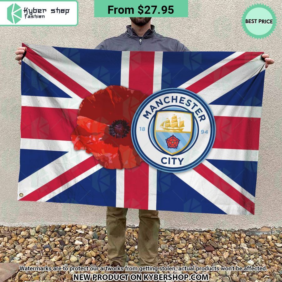 Manchester City Remembrance day Flag