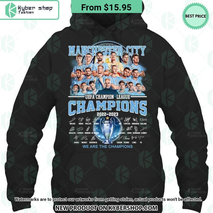 Manchester City UEFA League Champions 2023 T Shirt