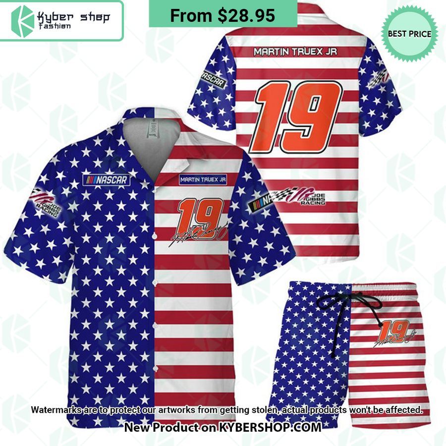 Martin Truex Jr NASCAR Racing Independence Day Hawaiian Shirt