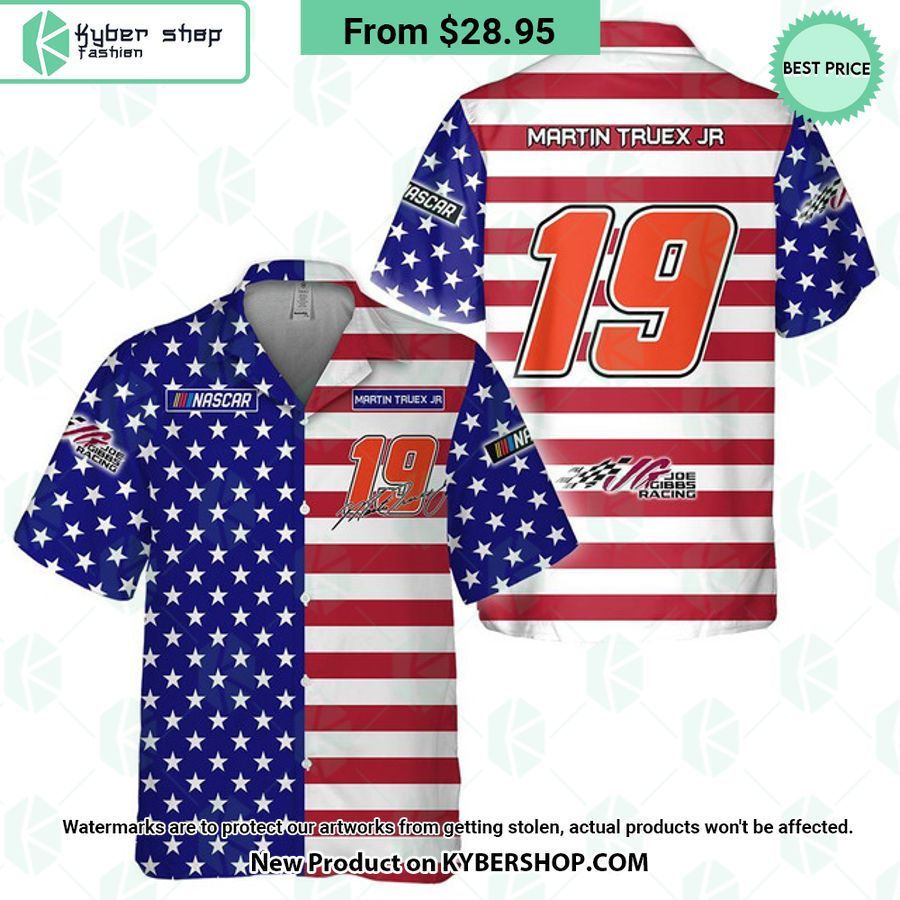 Martin Truex Jr NASCAR Racing Independence Day Hawaiian Shirt