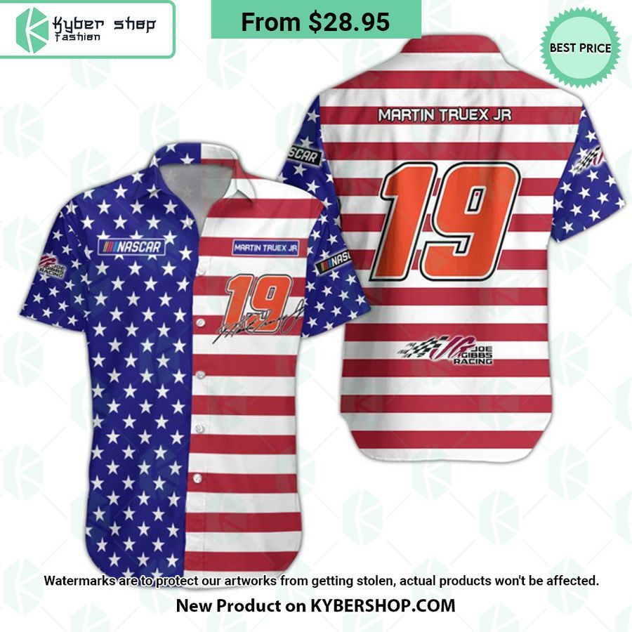 Martin Truex Jr NASCAR Racing Independence Day Hawaiian Shirt
