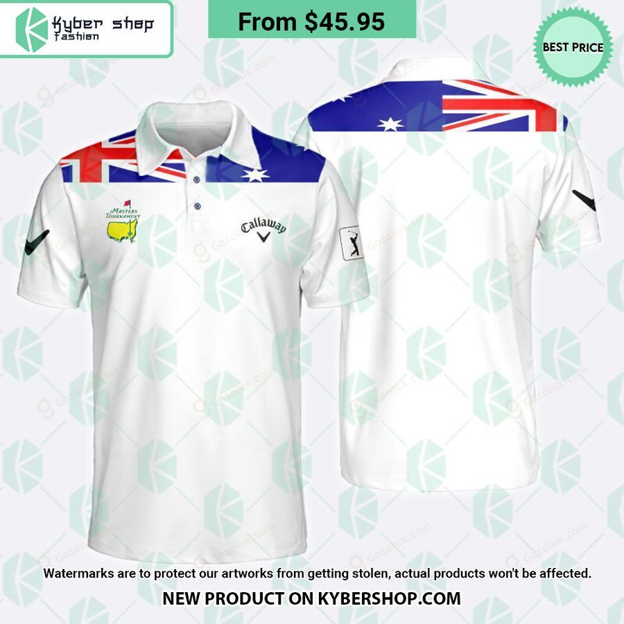 Masters Tournament Callaway Australia Flag Polo Shirt