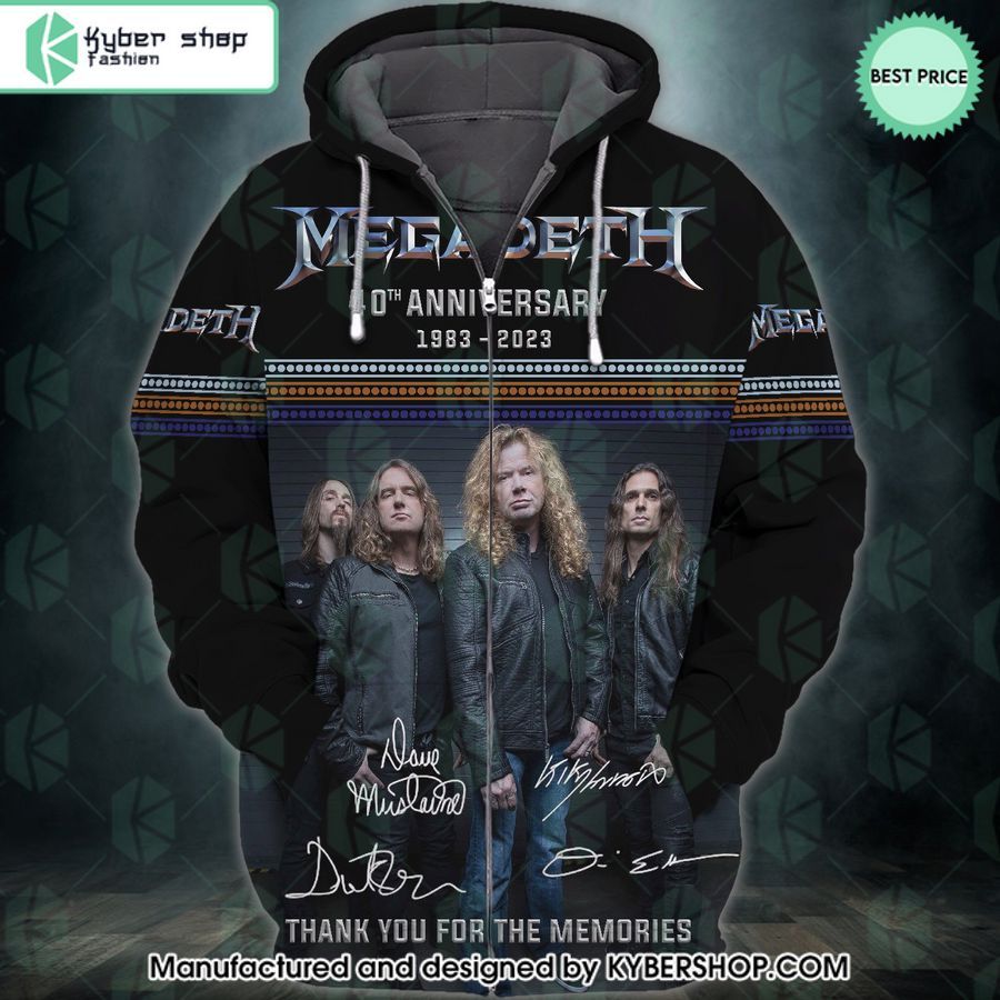 Megadeth Band 40Th Anniversary Hoodie