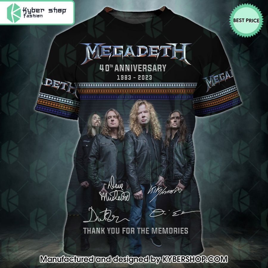 Megadeth Band 40Th Anniversary Hoodie