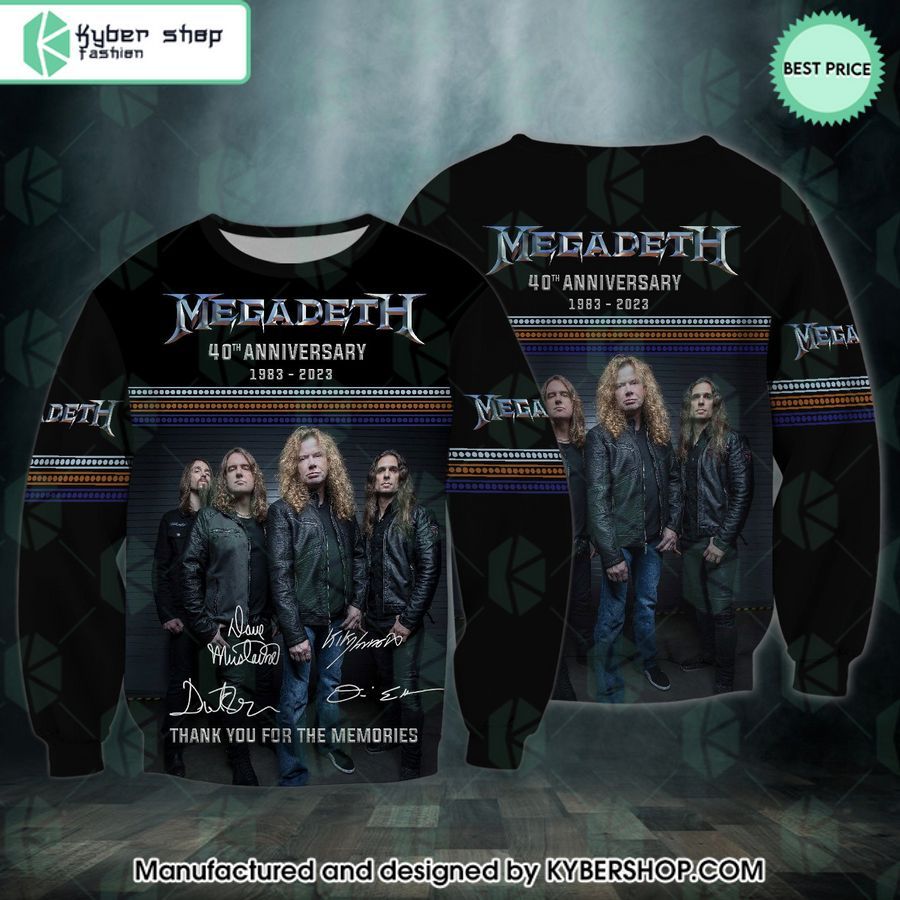 Megadeth Band 40Th Anniversary Hoodie