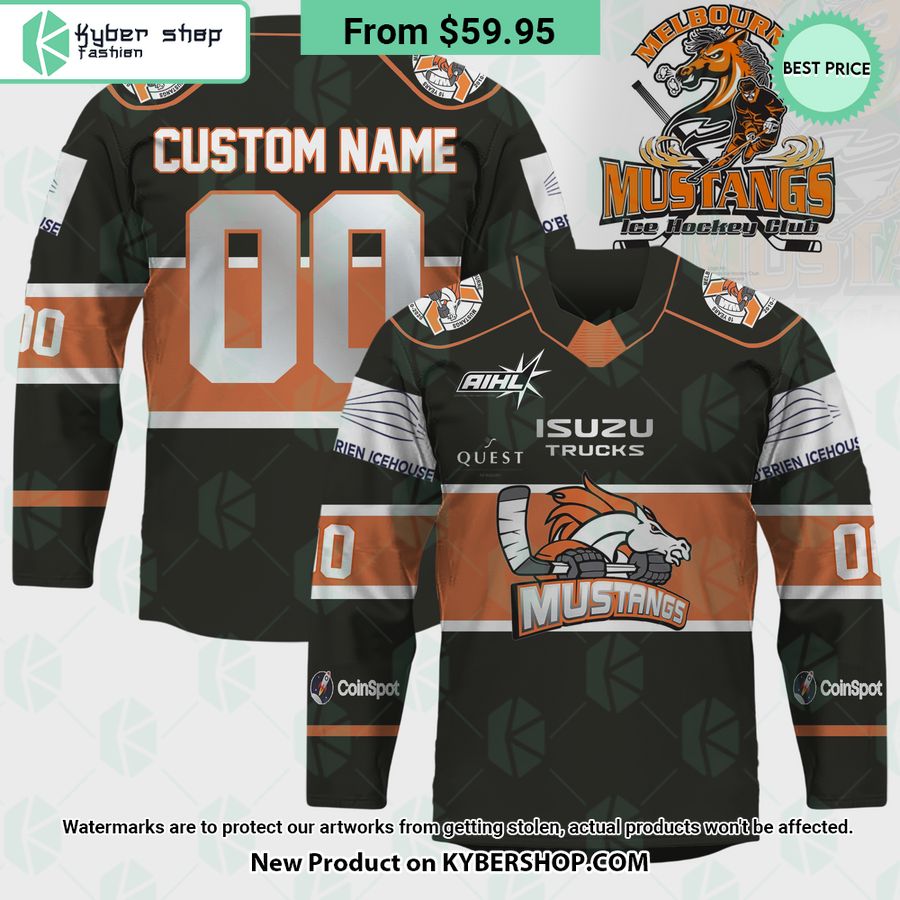 Melbourne Mustangs AIHL CUSTOM Hockey Jersey