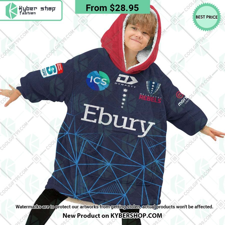 Melbourne Rebels Super Rugby Pacific Home Jersey CUSTOM Hoodie Blanket