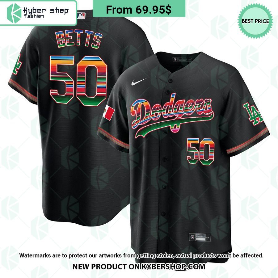 Men’s Los Angeles Dodgers Mexico Cool Base Black Jersey