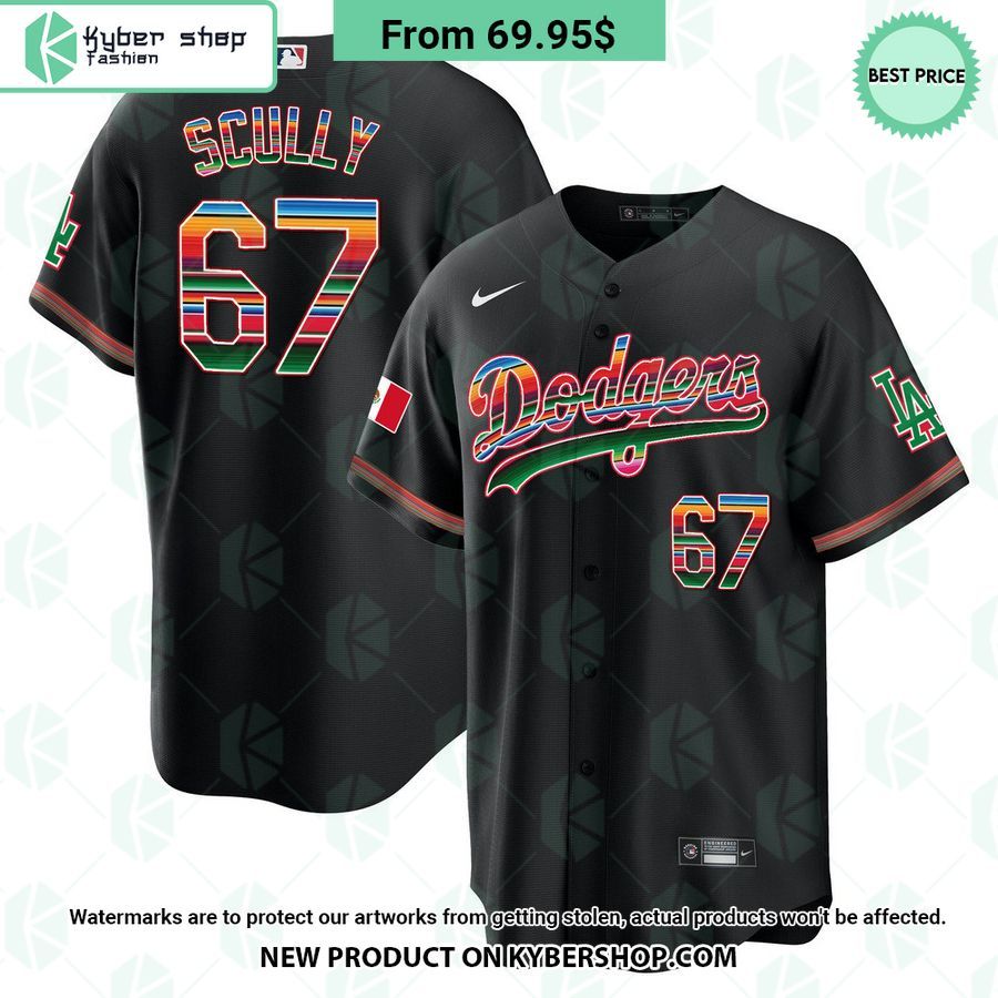 Men’s Los Angeles Dodgers Mexico Cool Base Black Jersey