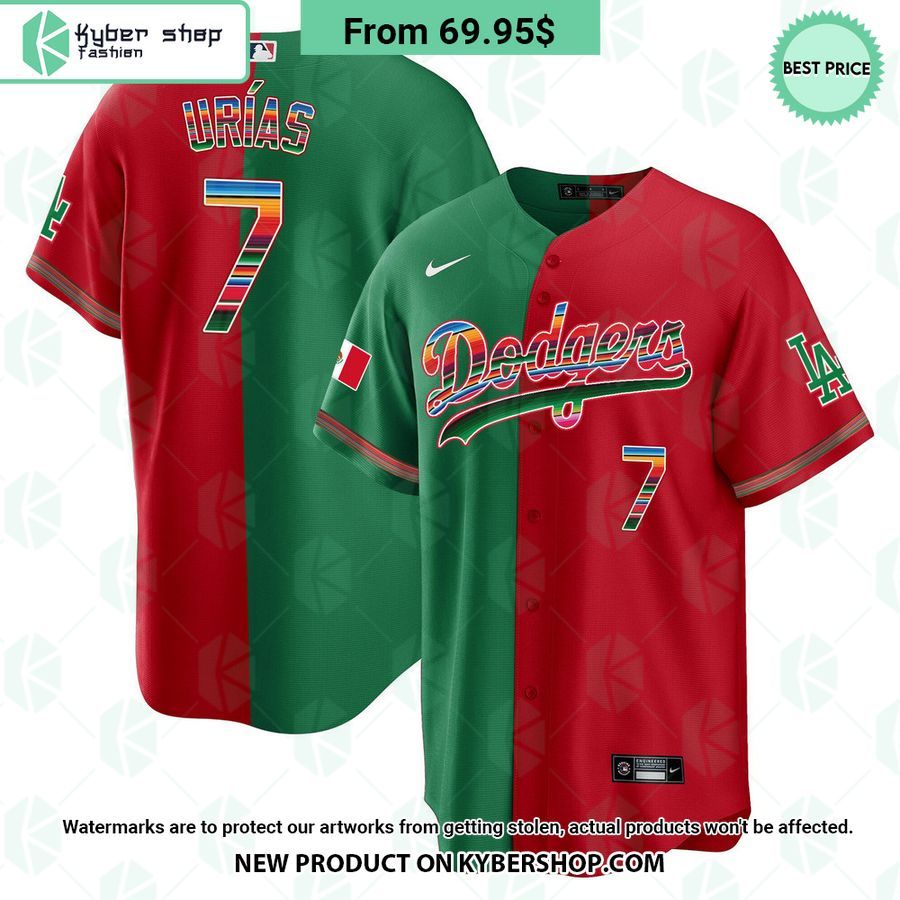 Men’s Los Angeles Dodgers Mexico Cool Base Split Jersey