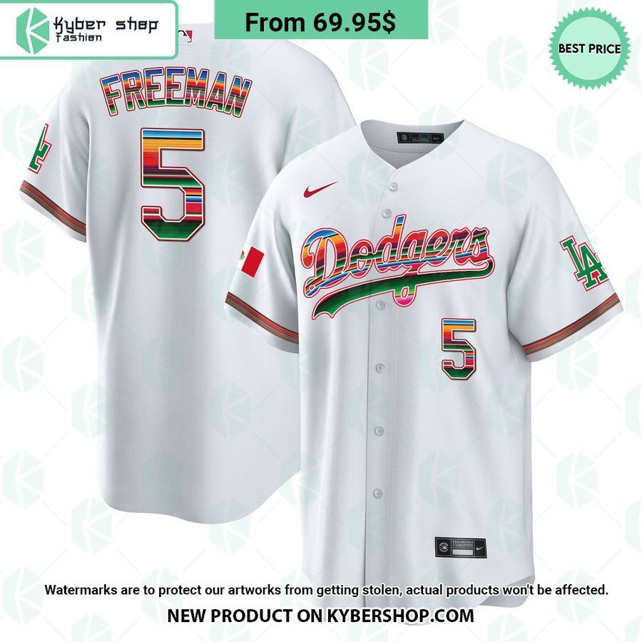 Men’s Los Angeles Dodgers Mexico Cool Base White Jersey