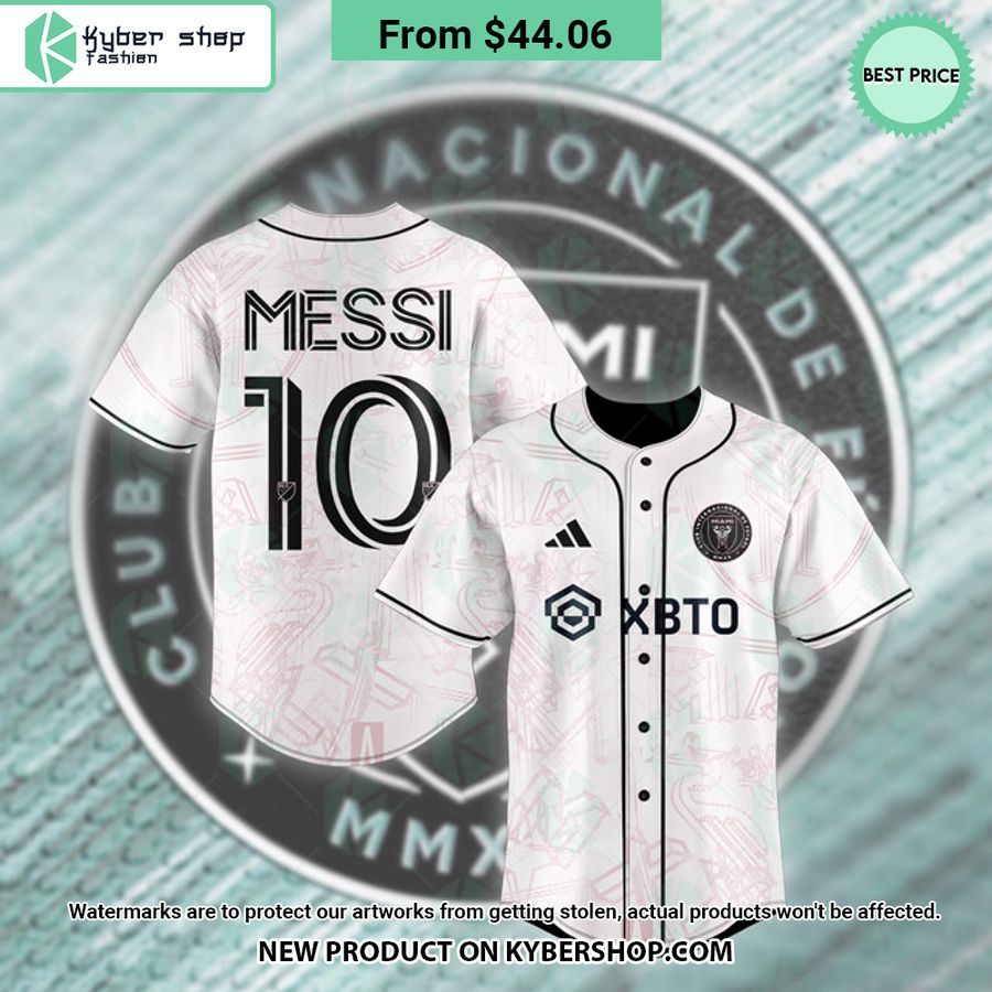 Messi 10 Inter Miami Baseball Jersey