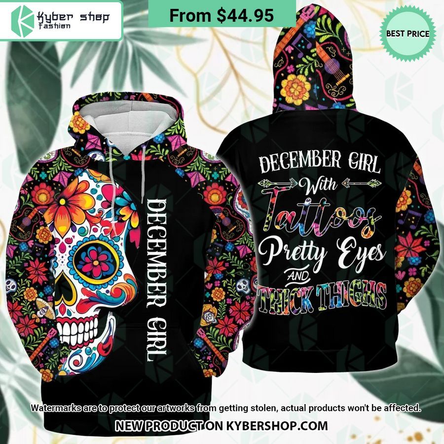 Mexican Sugar Skull December Girl Hoodie
