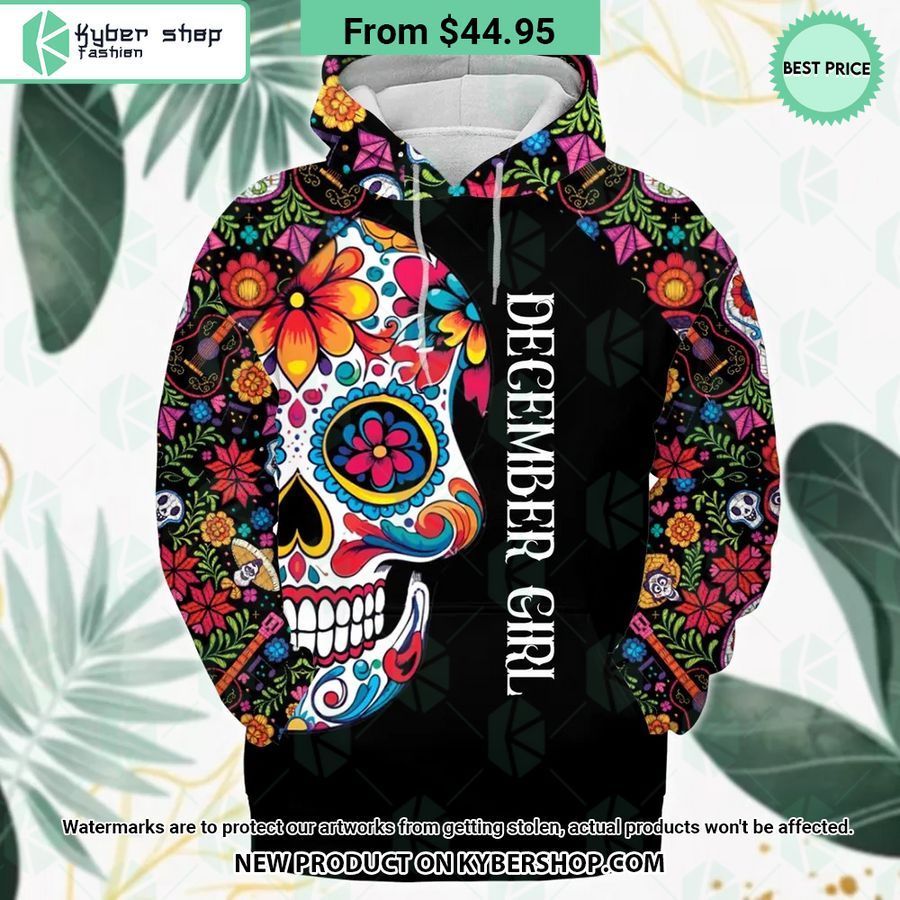 Mexican Sugar Skull December Girl Hoodie