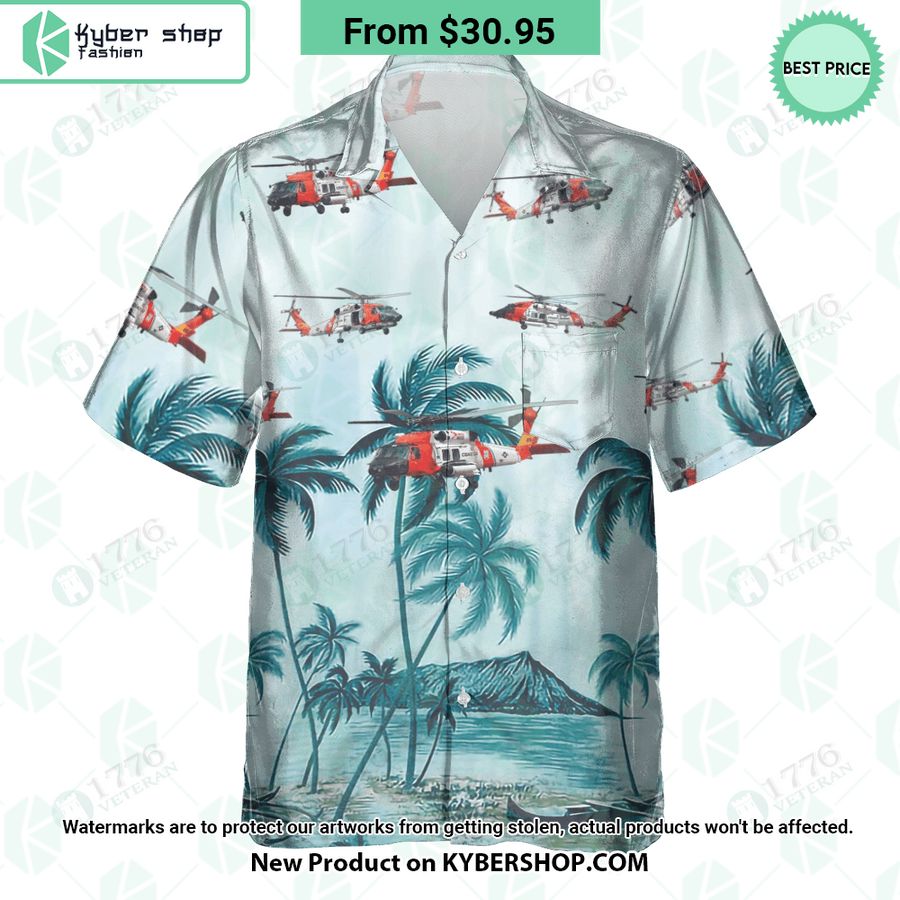 MH-60 Jayhawk Palm Hawaiian Shirt