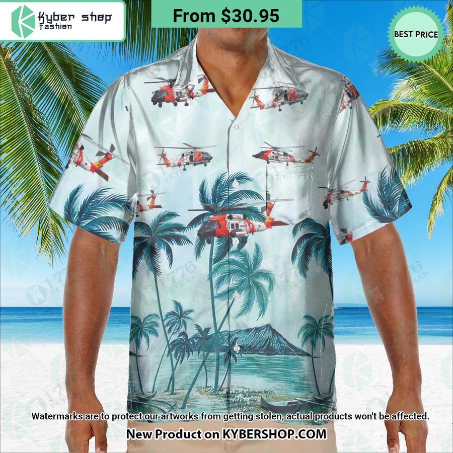 MH-60 Jayhawk Palm Hawaiian Shirt