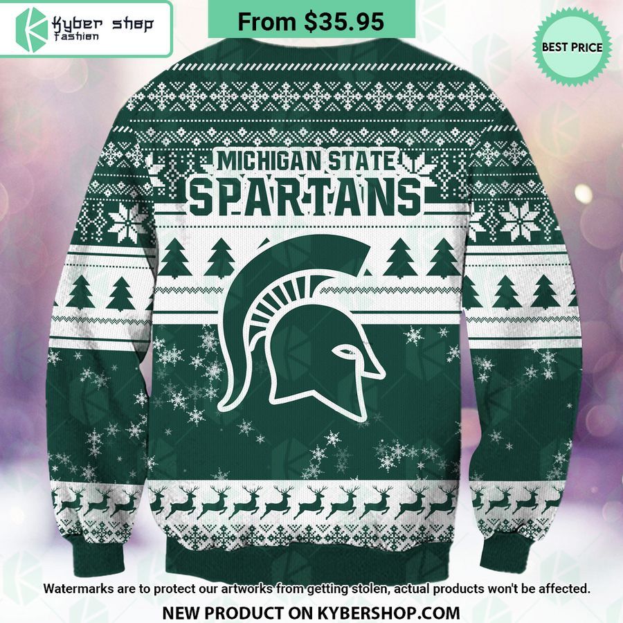 Michigan State Spartans Grinch Christmas Sweater