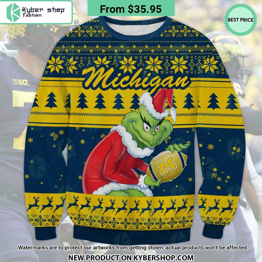 Michigan Wolverines Grinch Christmas Sweater