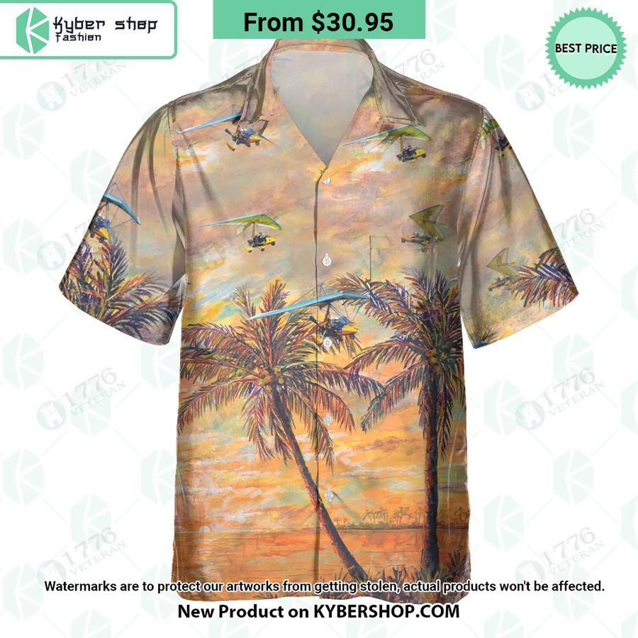 Microlight Aircraft Hawaiian Shirt
