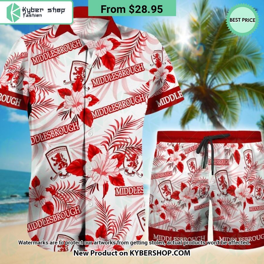 Middlesbrough FC Floral Hawaiian Shirt and Shorts