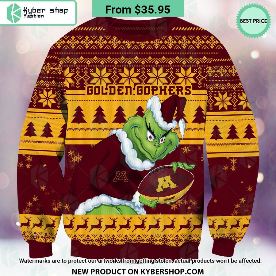 Minnesota Golden Gophers Grinch Christmas Sweater