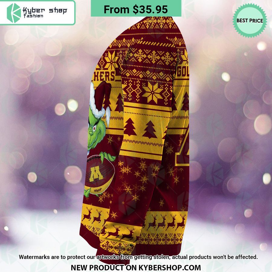 Minnesota Golden Gophers Grinch Christmas Sweater