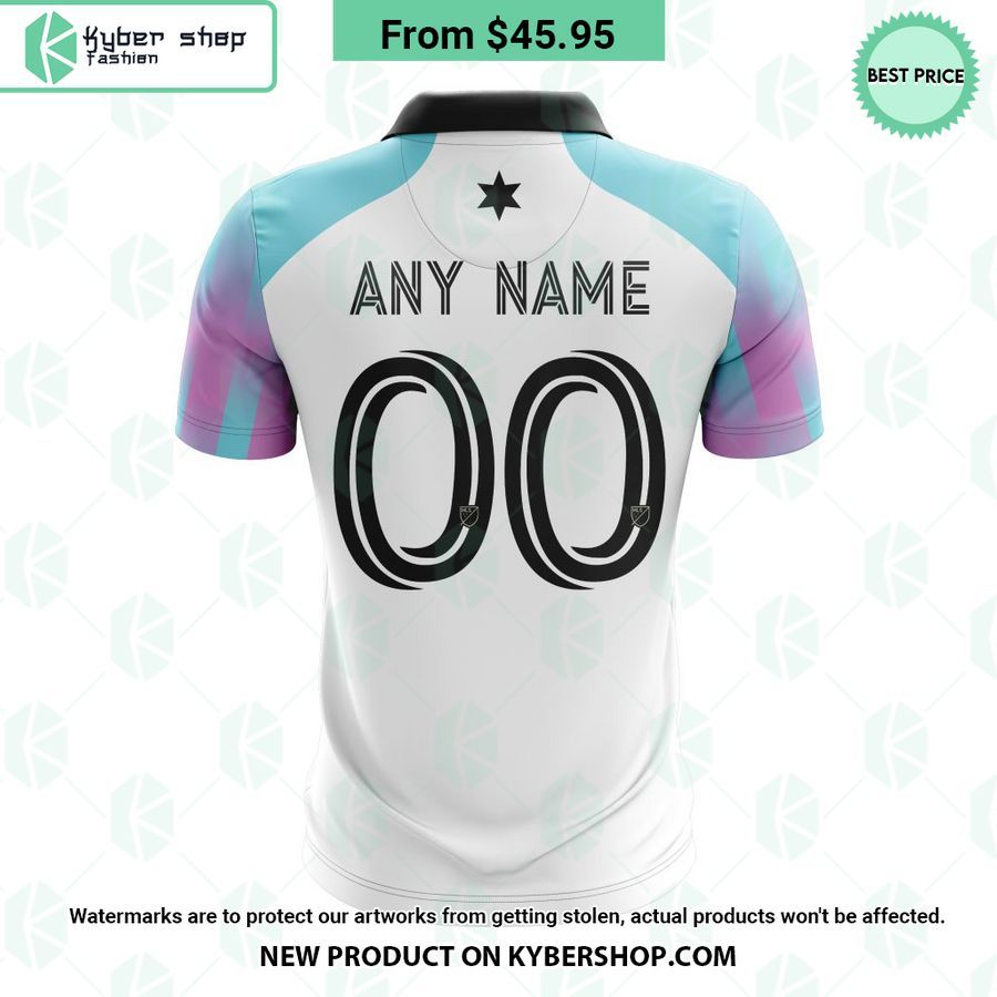 Minnesota United FC 2023 Away The Northern Lights MLS CUSTOM Polo Shirt