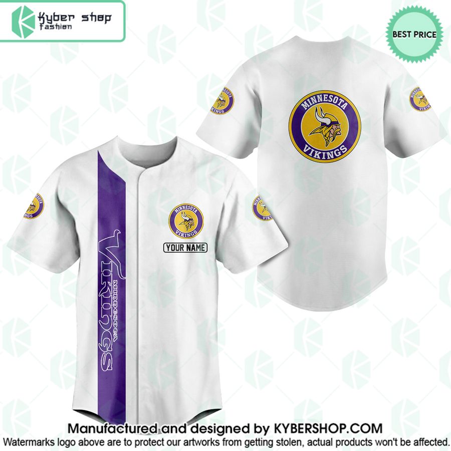 Minnesota Vikings CUSTOM Baseball Jersey