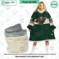 Minnesota Wild green Hoodie Blanket