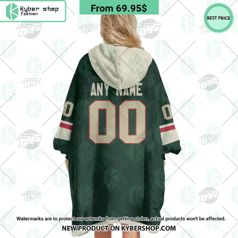 Minnesota Wild green Hoodie Blanket