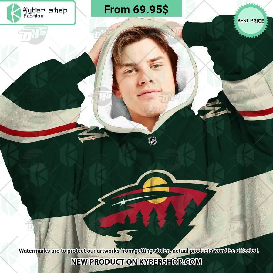 Minnesota Wild green Hoodie Blanket