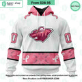 Minnesota Wild In October We Wear Pink Breast Cancer Hoodie
