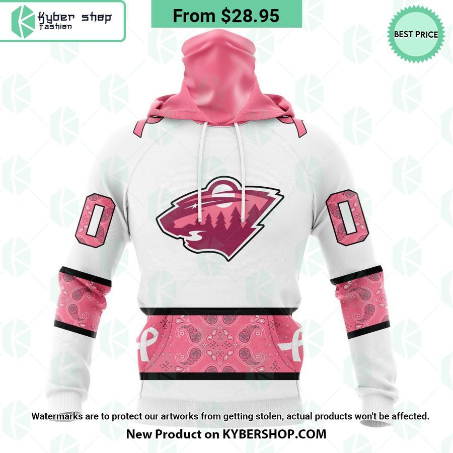Minnesota Wild In October We Wear Pink Breast Cancer Hoodie