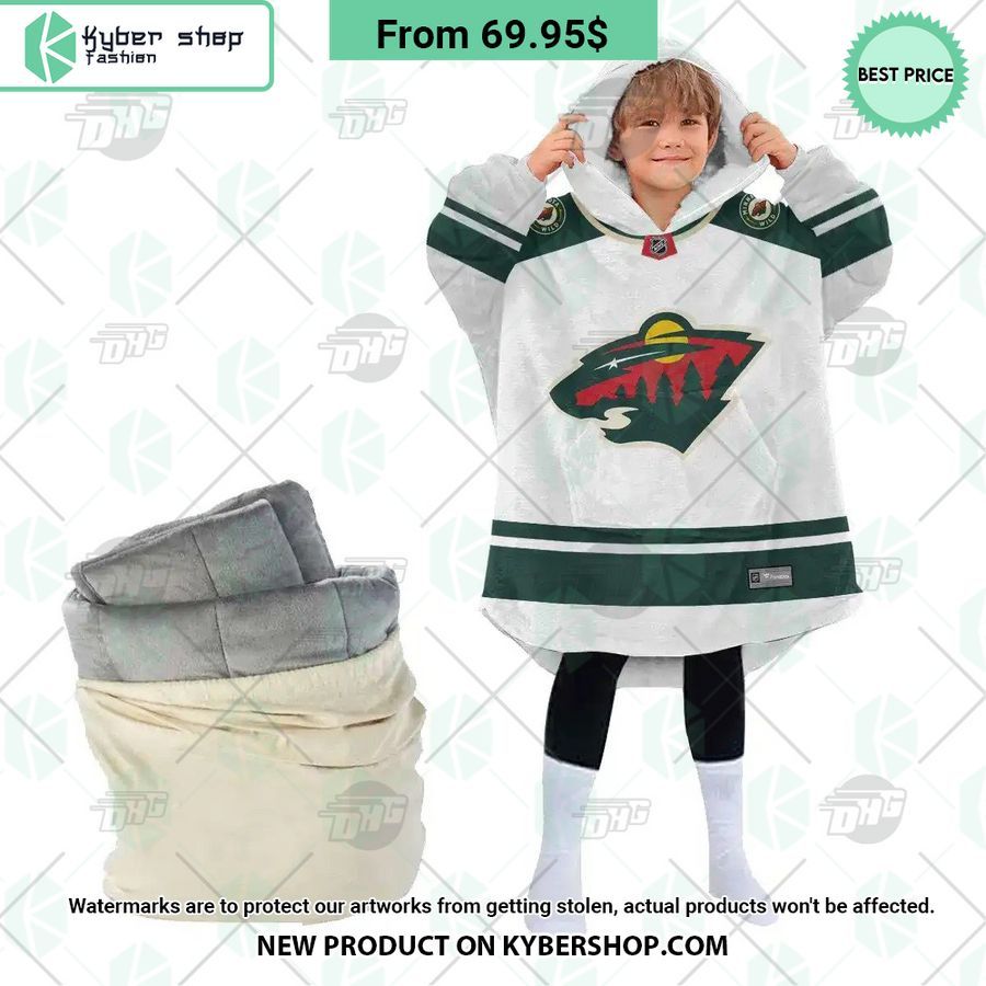 Minnesota Wild logo Hoodie Blanket