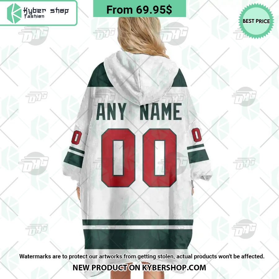 Minnesota Wild logo Hoodie Blanket