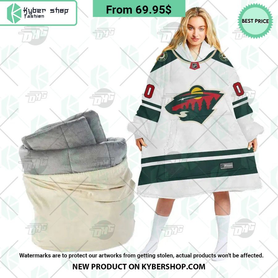 Minnesota Wild logo Hoodie Blanket