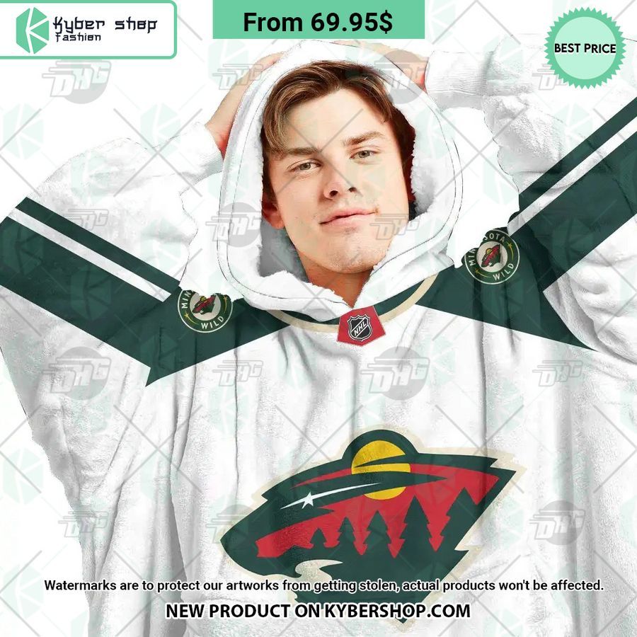Minnesota Wild logo Hoodie Blanket