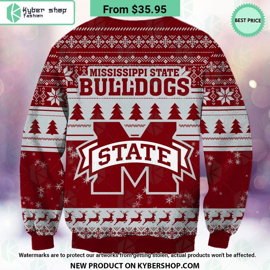 Mississippi State Bulldogs Grinch Christmas Sweater