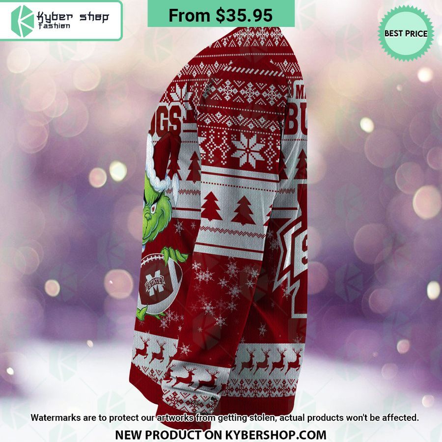 Mississippi State Bulldogs Grinch Christmas Sweater