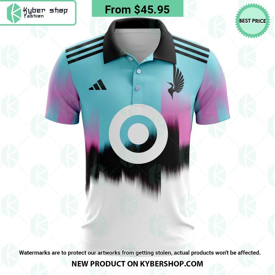 MLS Minnesota United FC 2023 Away The Northern Lights CUSTOM Polo Shirt