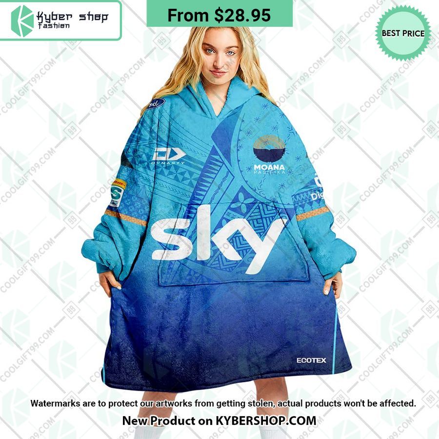 Moana Pasifika Super Rugby Pacific Home Jersey CUSTOM Hoodie Blanket