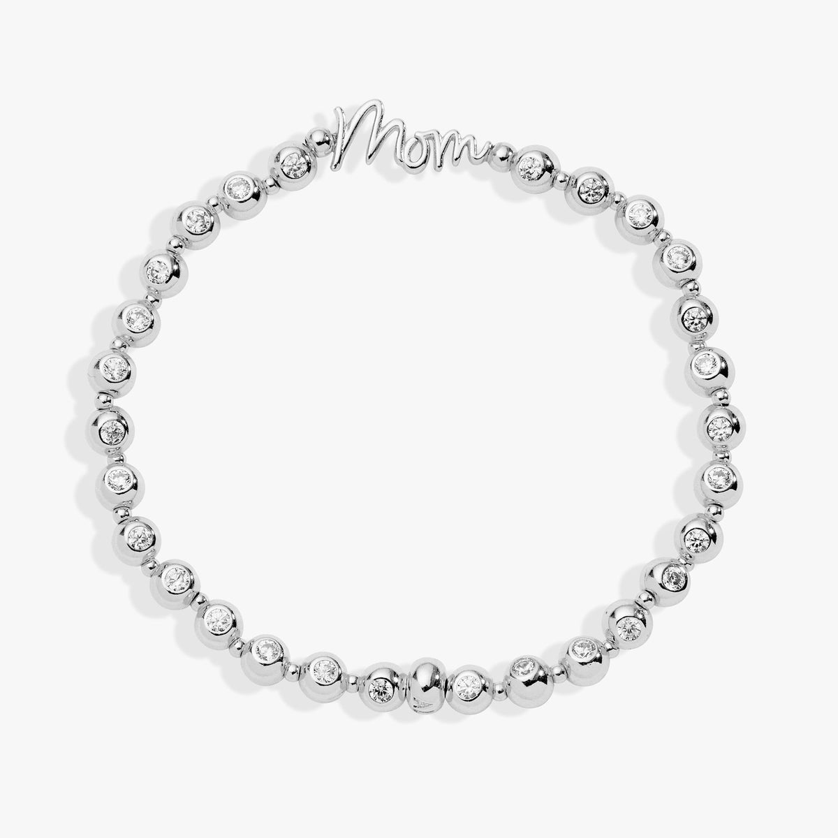 Mom Elongated Crystal Stretch Bracelet T-Shirts