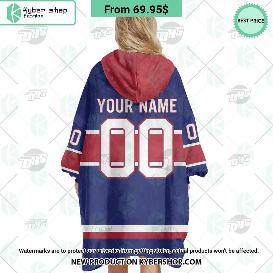 Montreal Canadiens blue Hoodie Blanket